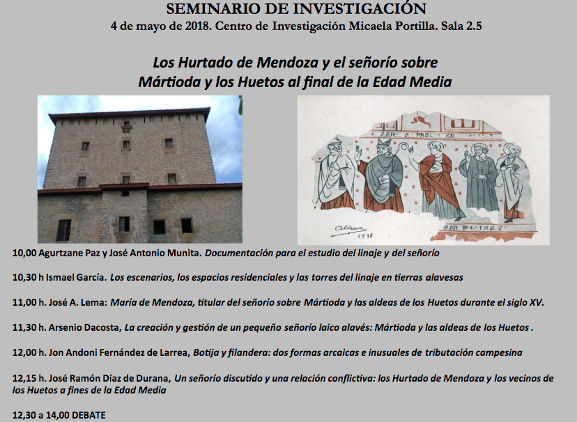 Programa Seminario Los Hurtado de Mendoza